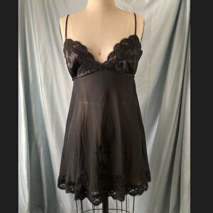 Victoria's Secret Black Lace Mini Slip